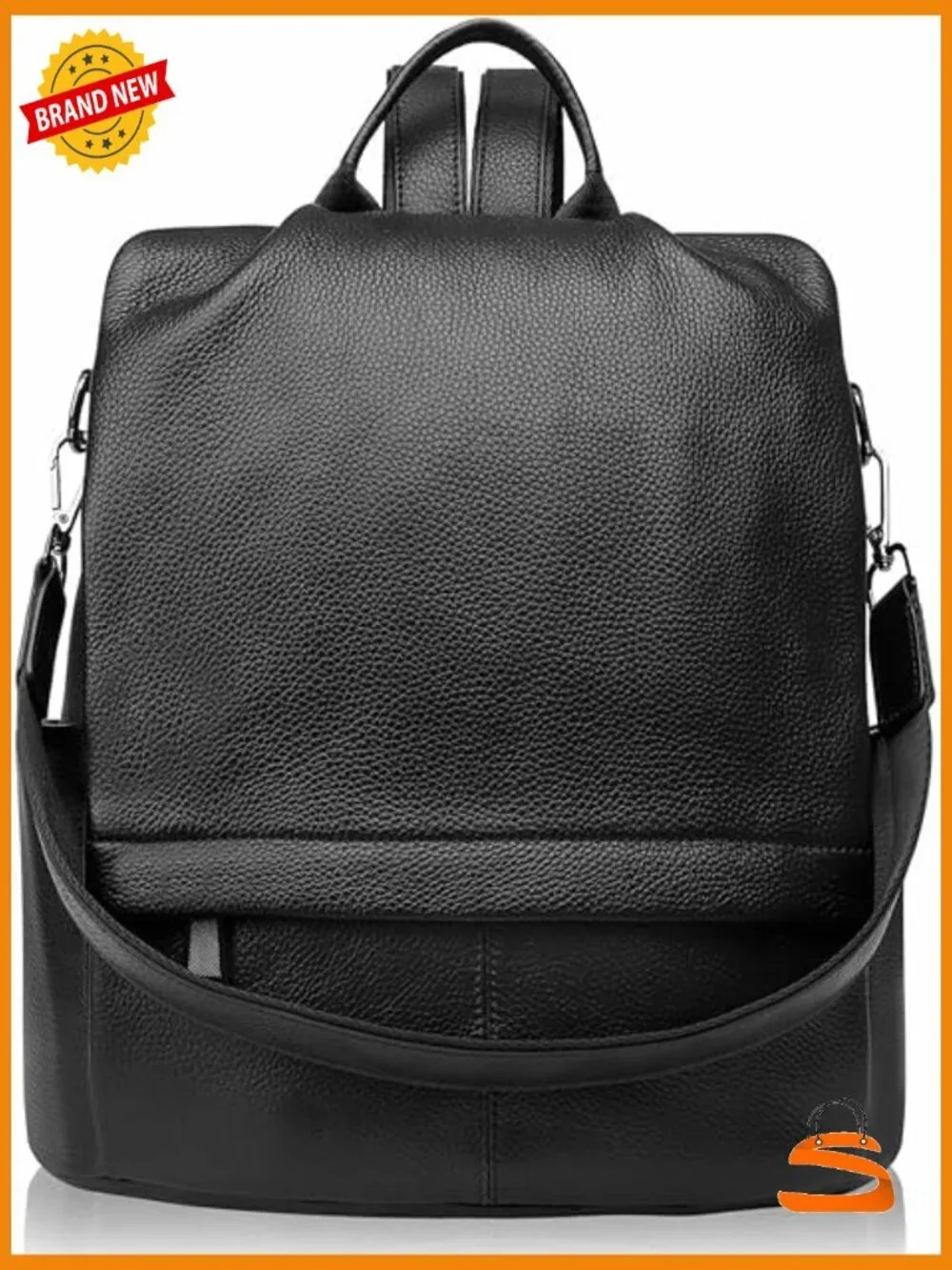 Genuine Leather Backpack Purse for Women Anti Theft Convertible Shoulder Bag